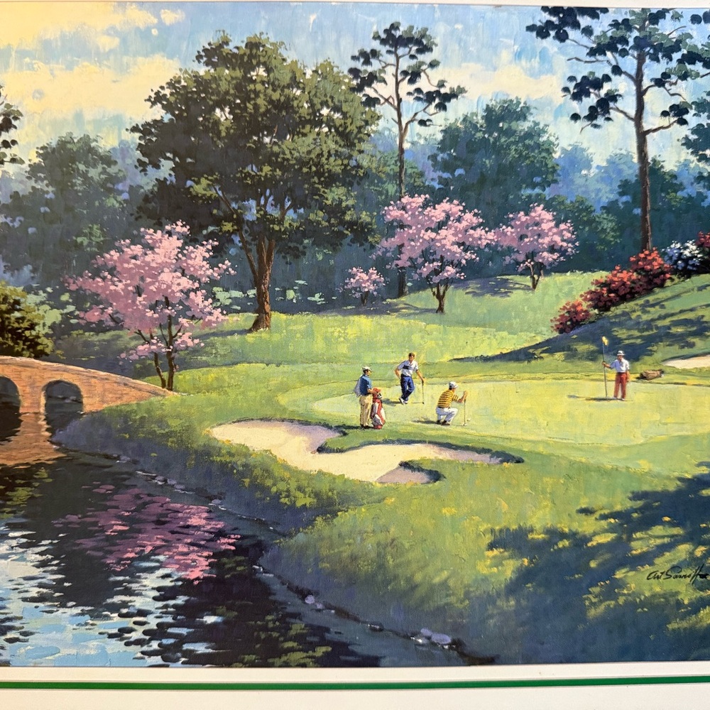 “Lining Up The Putt” by Artist Art Sarnoff